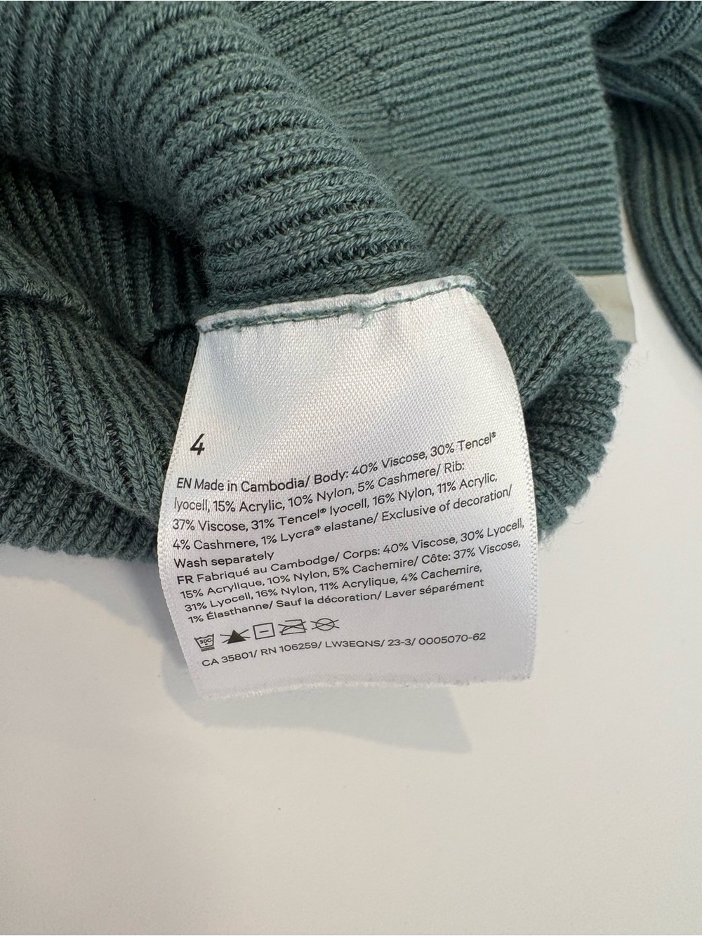 lululemon athletica Knit Reversible Crossover Sweater in Forest Green 4 - Picture 5 of 6